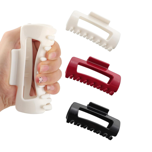 Trendy Women Silicone Hair Claw Clip – Cylinder Shape, Soft & Flexible (Multicolor, Pack of 4)