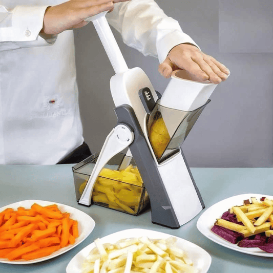 SmartSlice 3-in-1 Push & Cut Vegetable Chopper with Mandoline Slicer & Grater