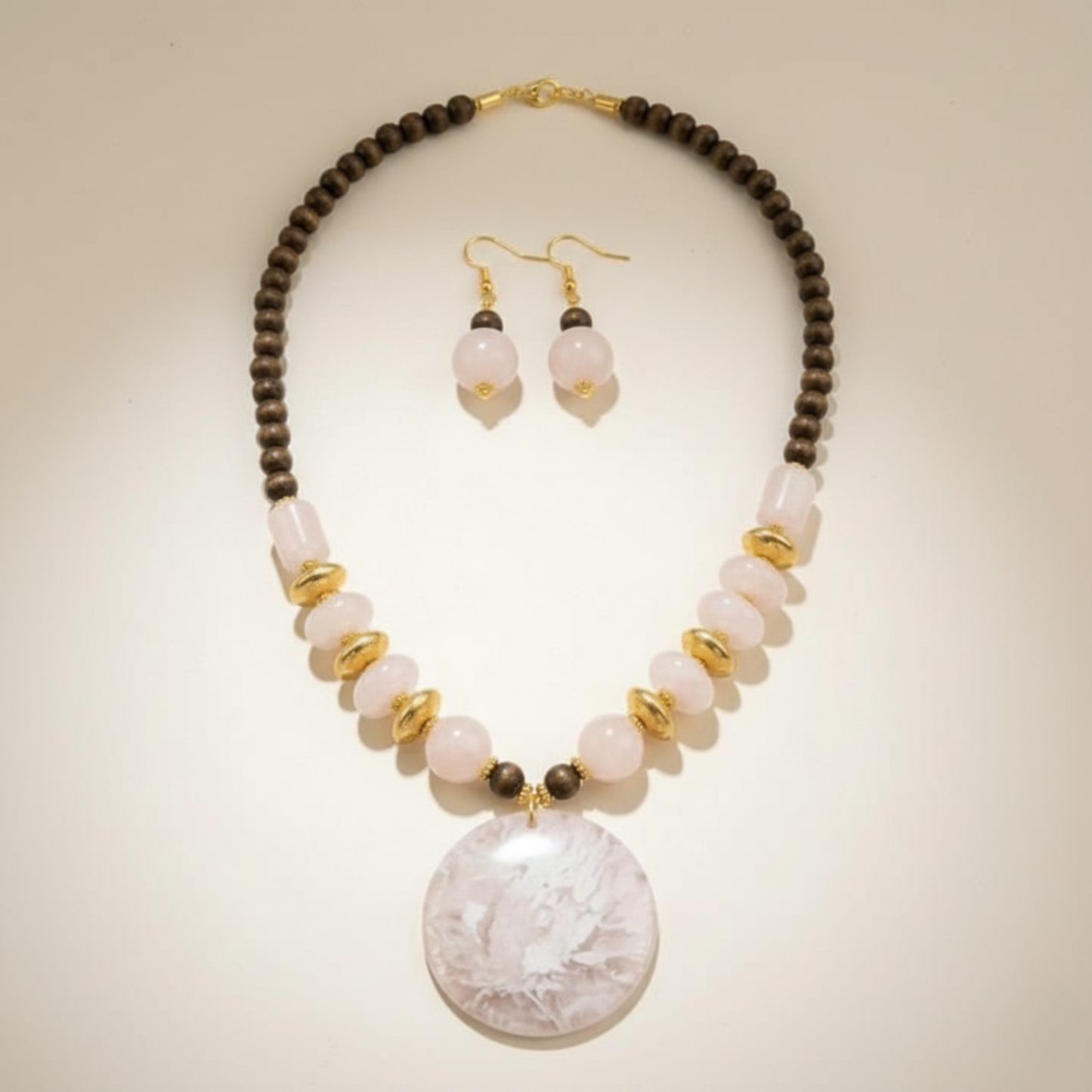 Gold Plated Beaded Jewellery Set