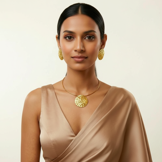 Hammered Designed Jewellery Set