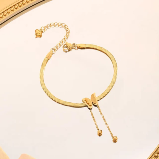 Glitter Butterfly Bracelet – Stainless Steel