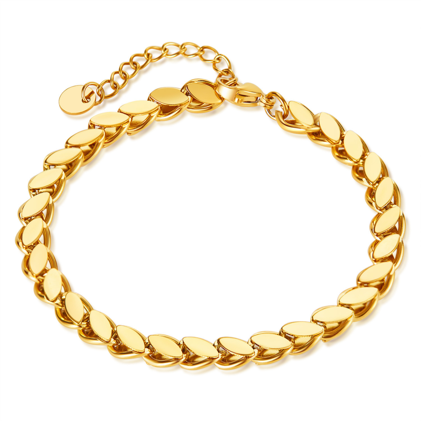 Fashionable Simple High-Grade Choker-Style Gold-Plated Bracelet for Women (Stainless Steel)