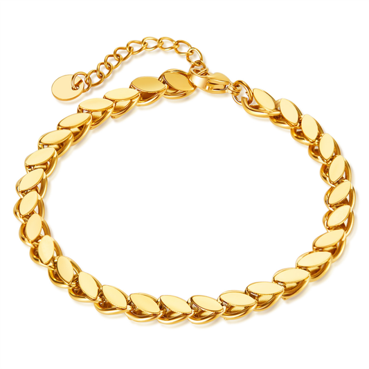 Fashionable Simple High-Grade Choker-Style Gold-Plated Bracelet for Women (Stainless Steel)