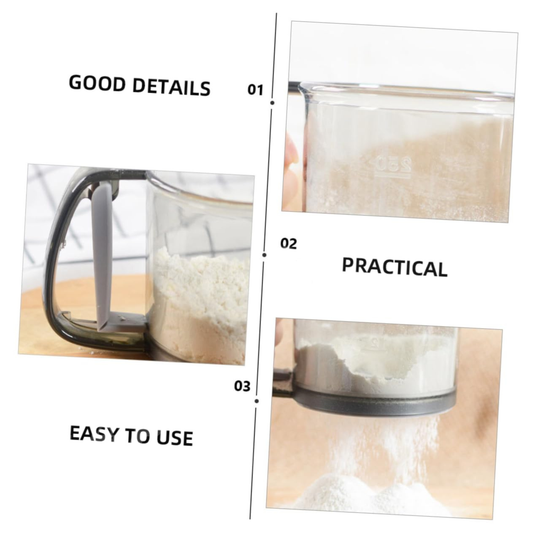 Semi Automatic Flour Sieve Hand-Held Sifter Cup Filter