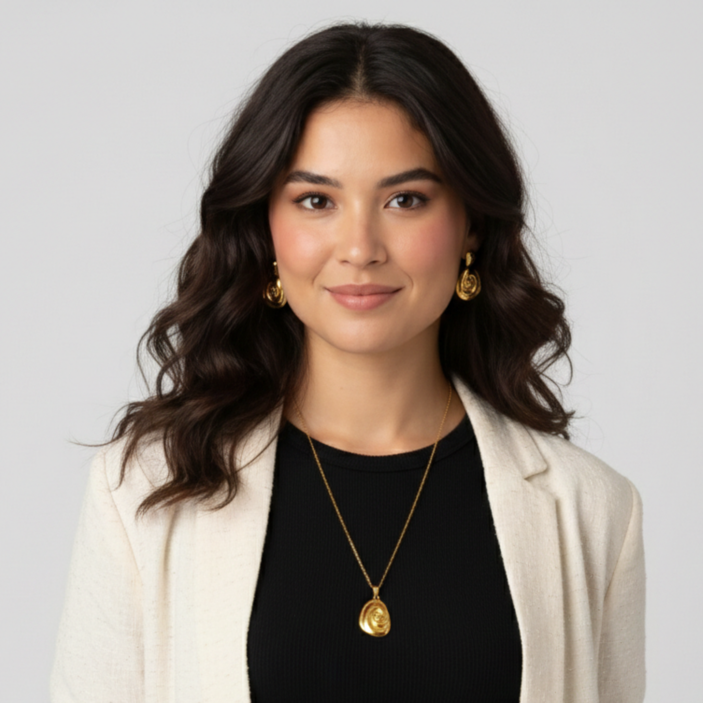 Abstract Swirl Pendant Necklace Set – Chic, Anti-Tarnish Stainless Steel Jewelry for Women