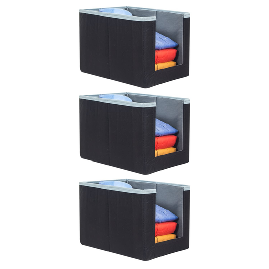 Shirt Stacker Closet Organizer – Stackable Foldable Storage Set (Pack of 3)