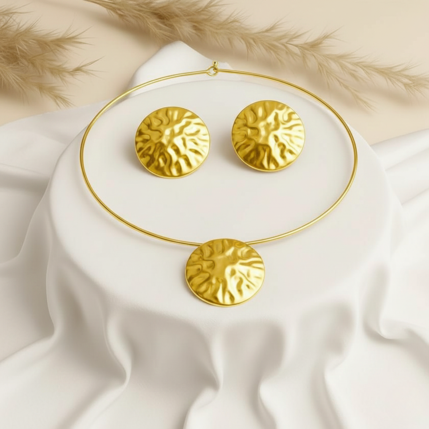 Hammered Designed Jewellery Set