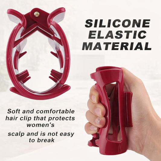 Trendy Women Silicone Hair Claw Clip – Cylinder Shape, Soft & Flexible (Multicolor, Pack of 4)