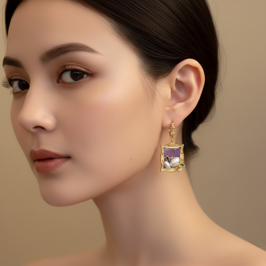 Handcrafted Resin Earrings – Lightweight & Stylish