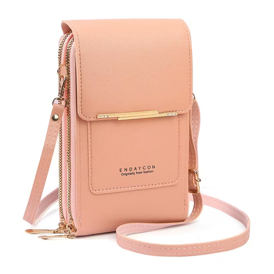 Anti-Theft Double Layer Leather Ladies Sling Bag