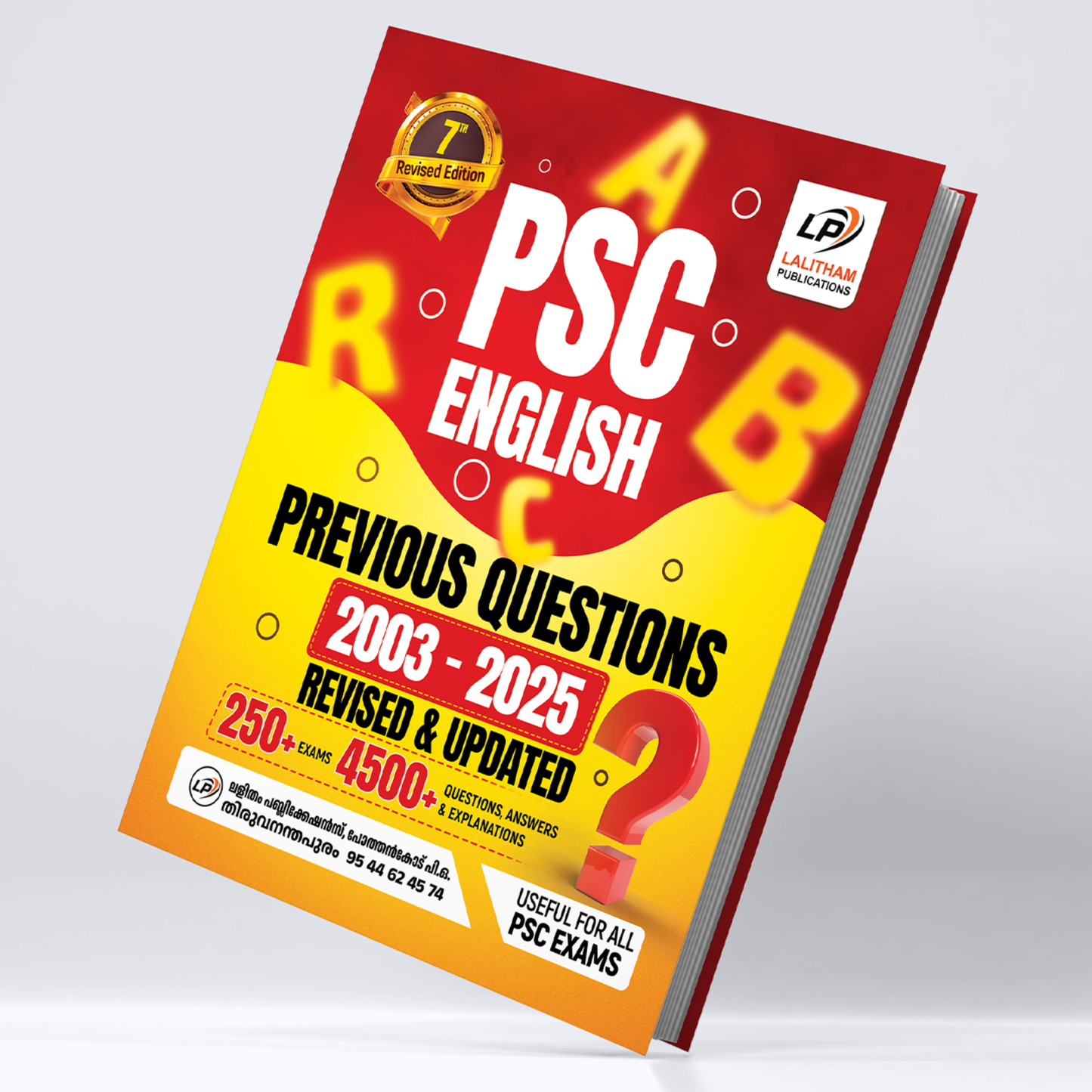 KERALA PSC ENGLISH PYQ 2003 – 2025 7th EDITION Lalitham Publications
