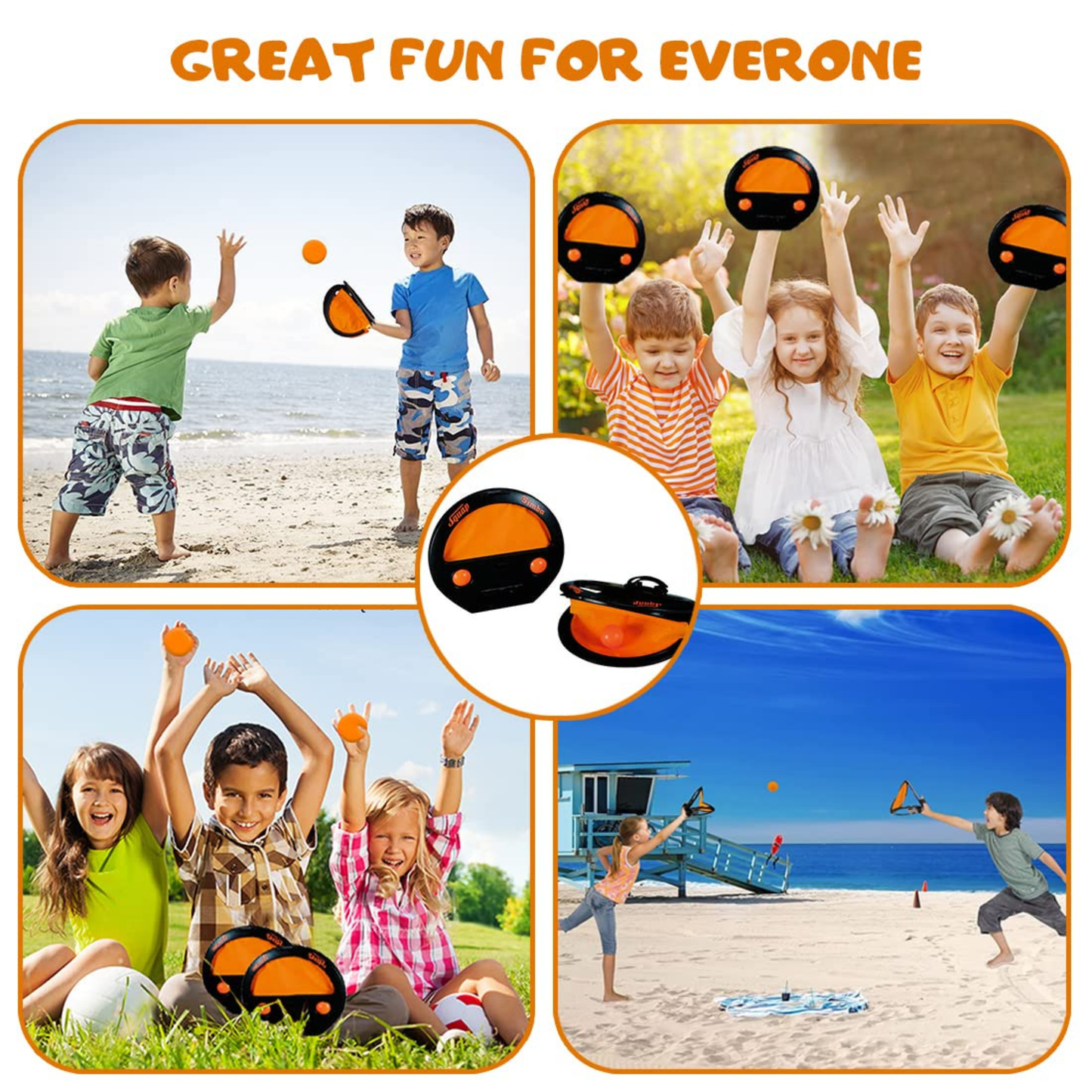 Wembley Squap Fun Toy Catch and Throw Ball Outdoor Games for Kids - Black