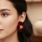 Red Flower Earrings