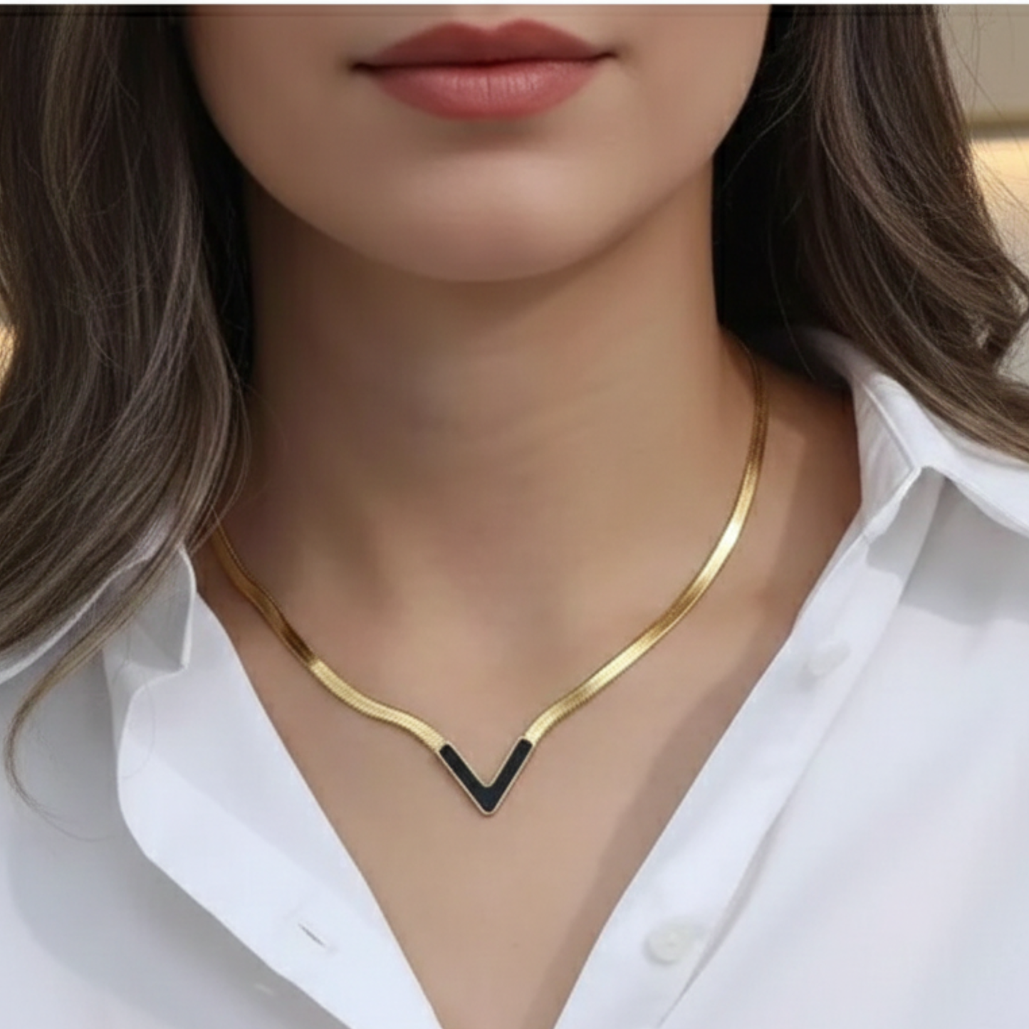 V shape Pendant Necklace