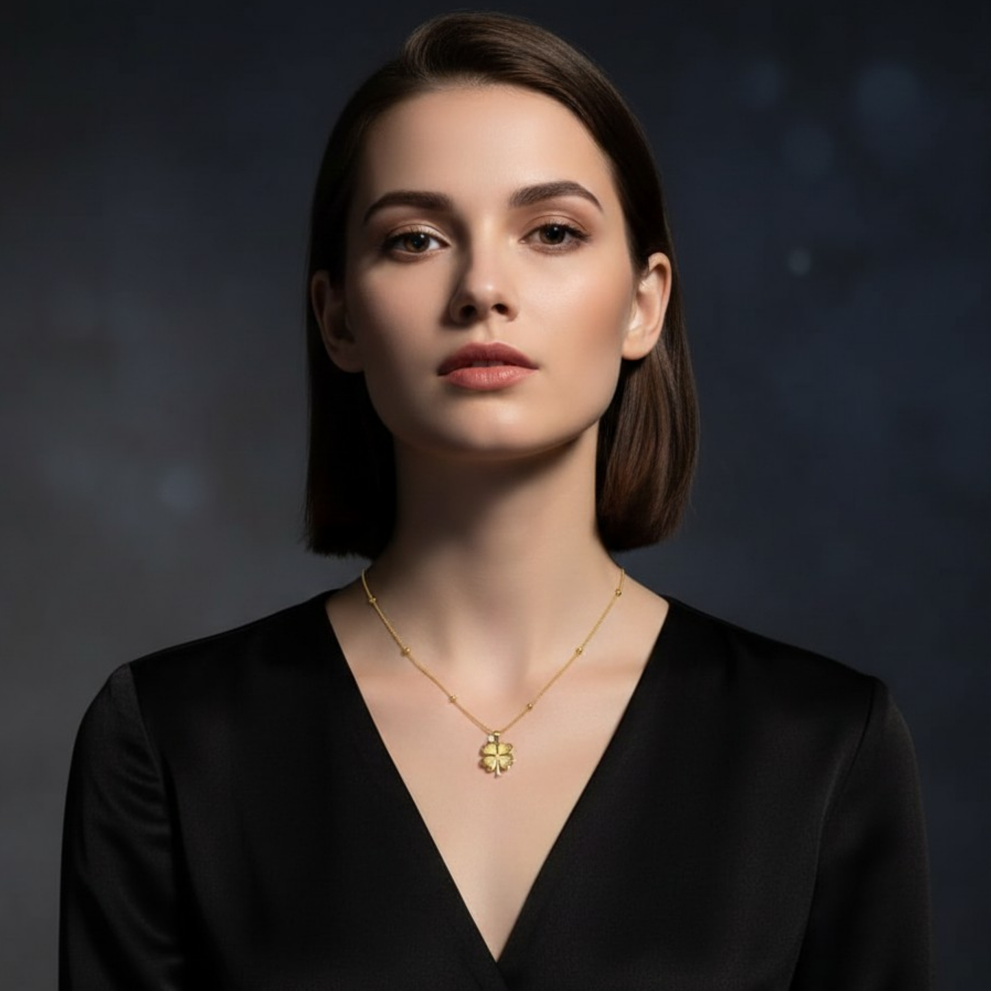 Gold Plated Leaf Clover Necklace