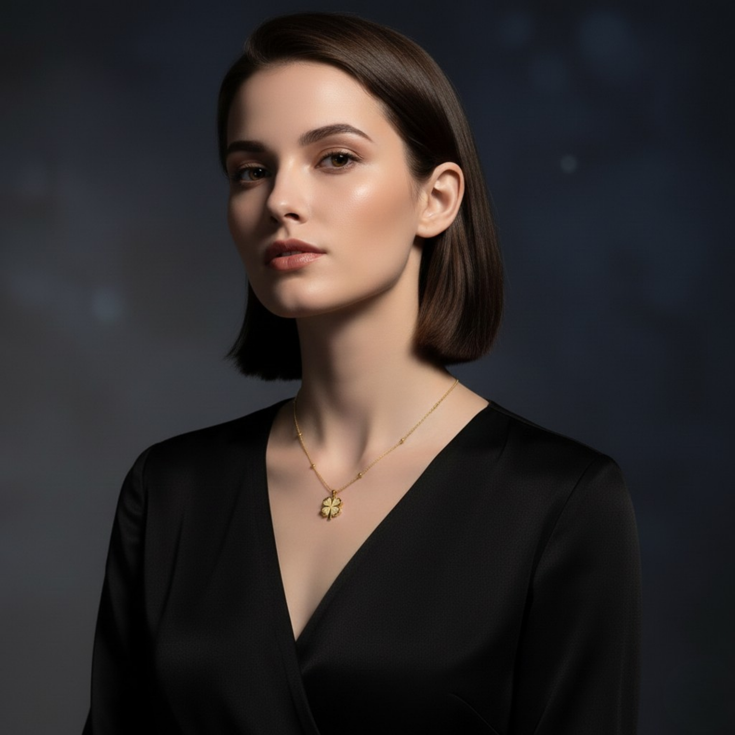 Gold Plated Leaf Clover Necklace