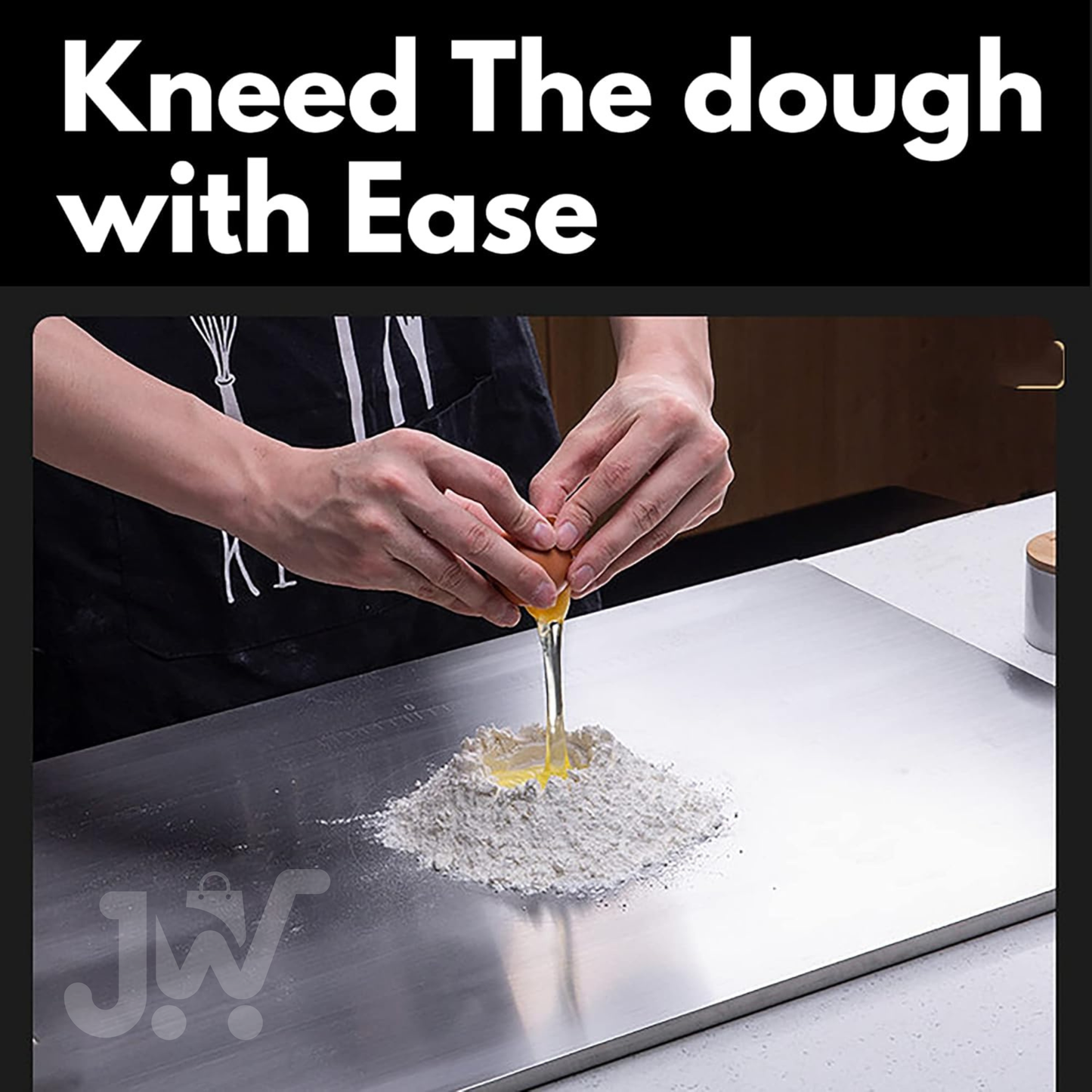 Stainless Steel Chopping Board with Built-in Groove (35 × 31 cm)