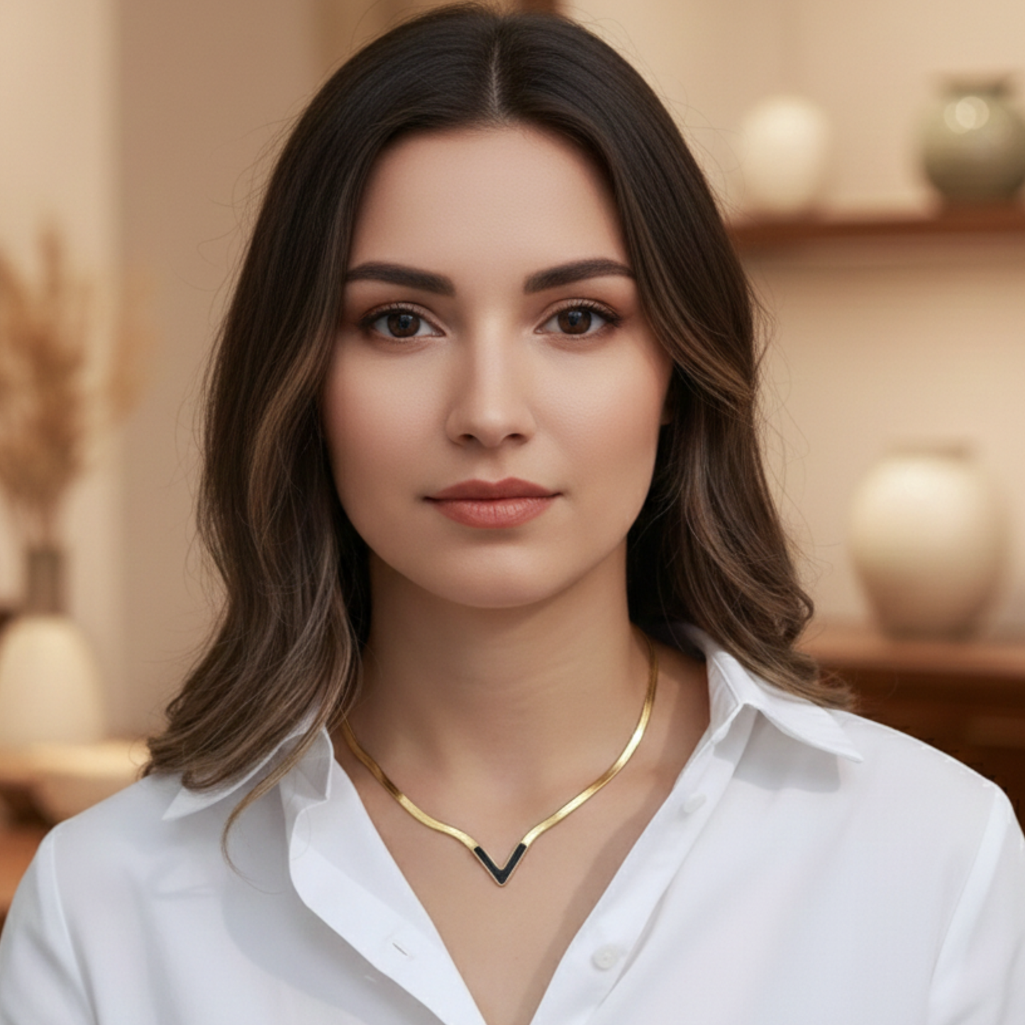 V shape Pendant Necklace