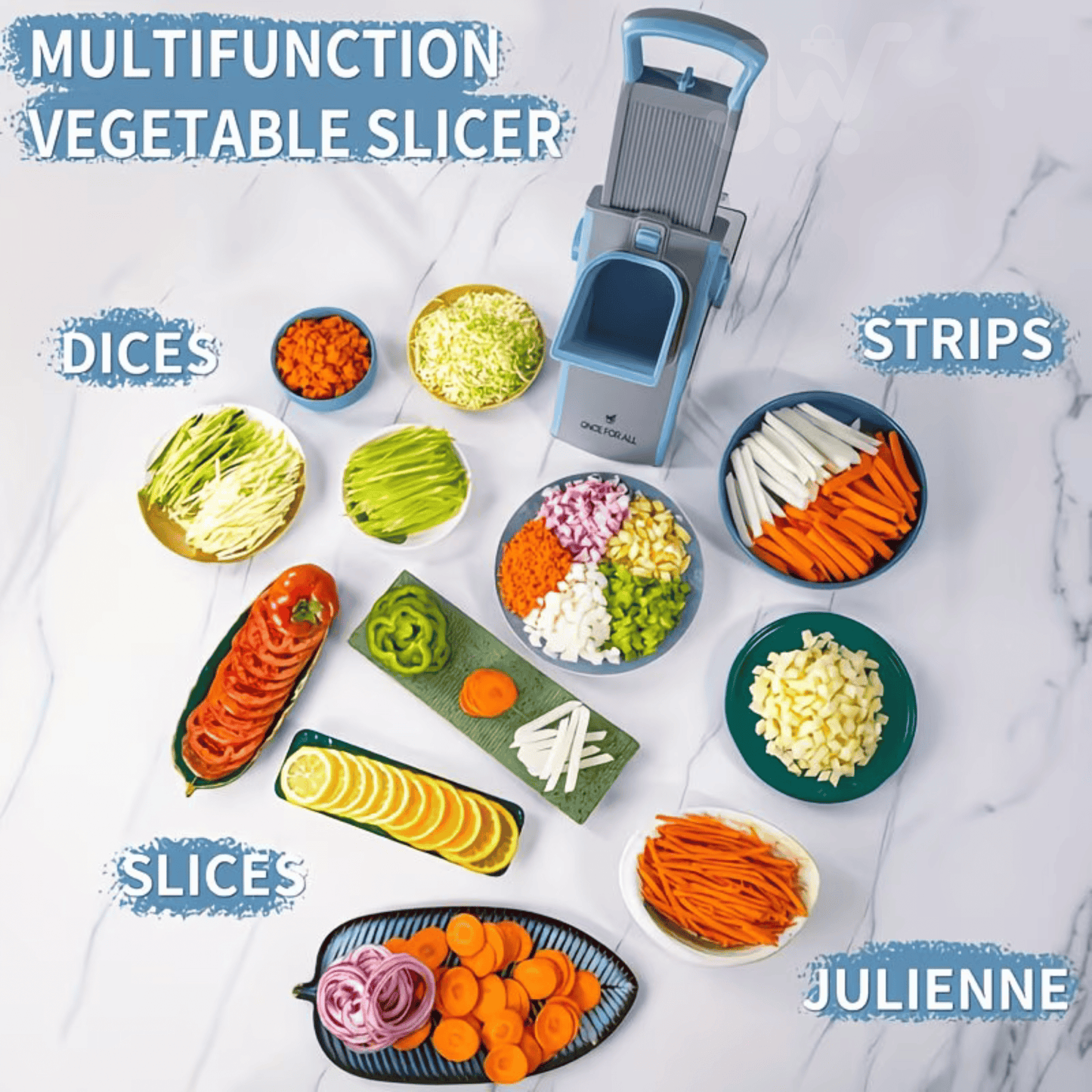 Adjustable Vegetable Slicer & Mandoline – Safe, Compact & Perfect for Meal Prep