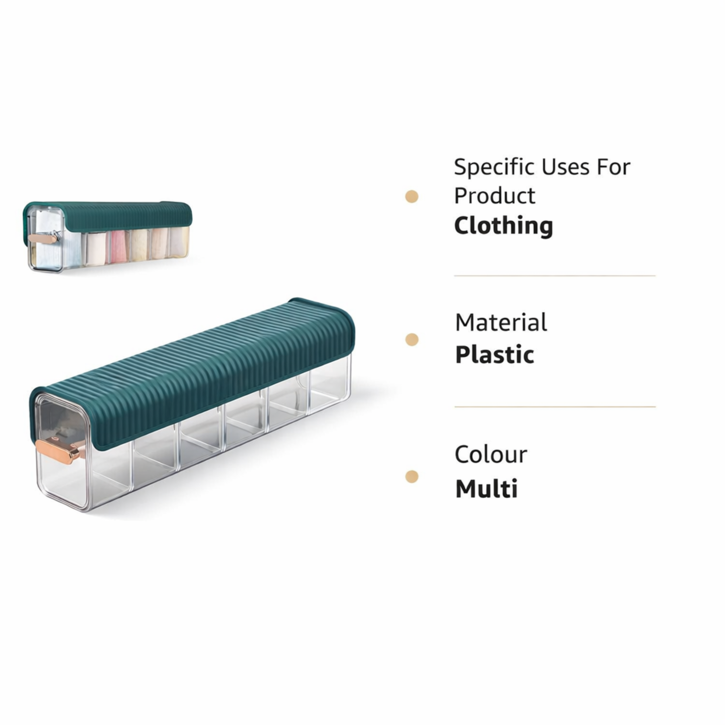 Clear Wall Mounted Drawer Organizer Transparent Underwear Panties Storage Box Punch-Free Multifunctional Storage Box For Clothes, Socks, Ties Wall Hanging Storage Box