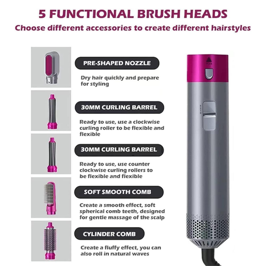 5-in-1 Multifunctional Hair Dryer Brush Styler
