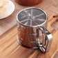 Stainless Steel Double Layer Flour Sifter with Hand Press Design