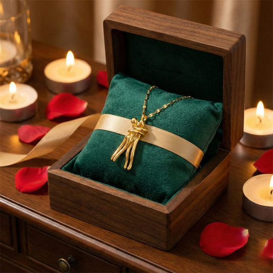 Gold Plated Hug Necklace – Stainless Steel