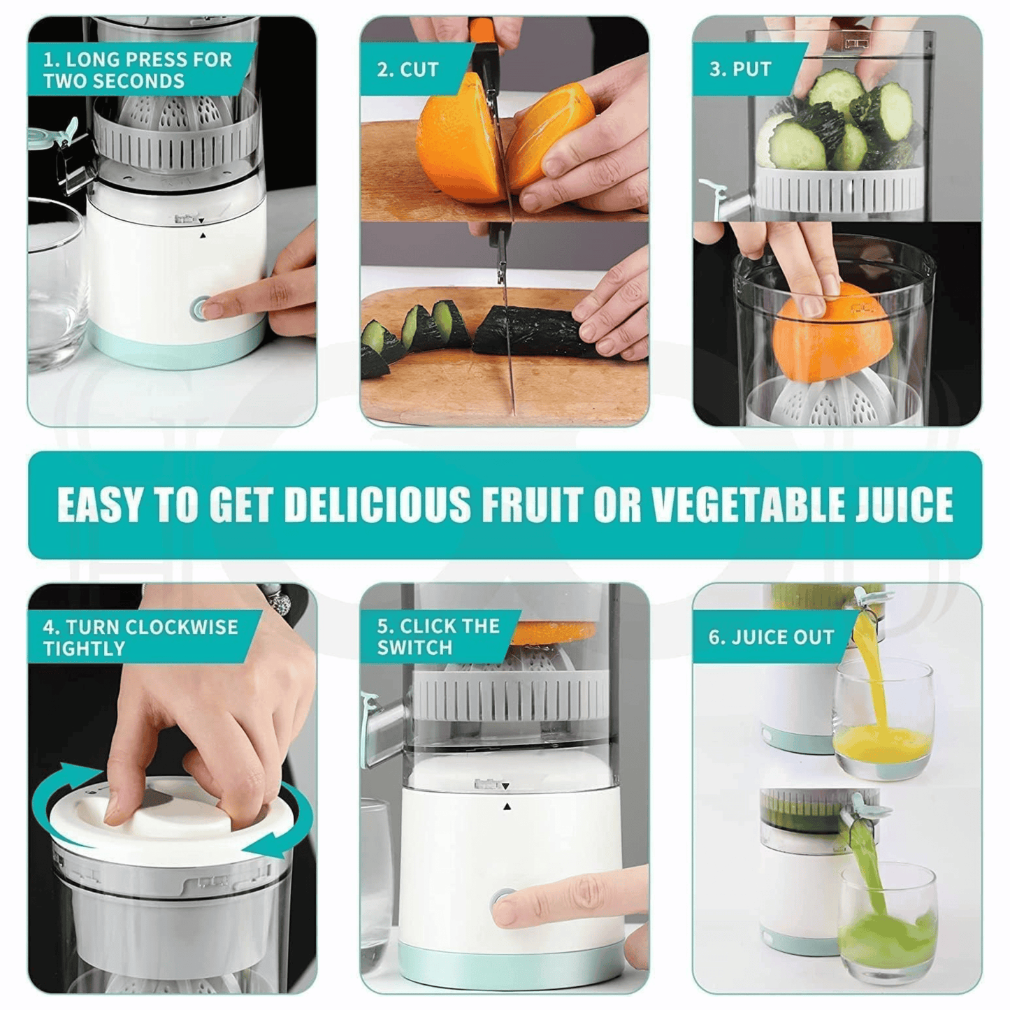 FreshPress Pro Portable Electric Citrus Juicer – USB Rechargeable, Cordless Mini Juice Maker