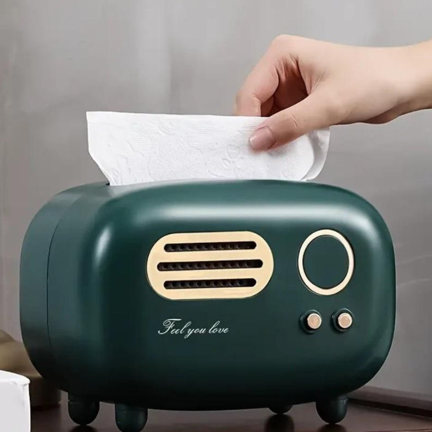 Vintage Radio Box Tissue Holder