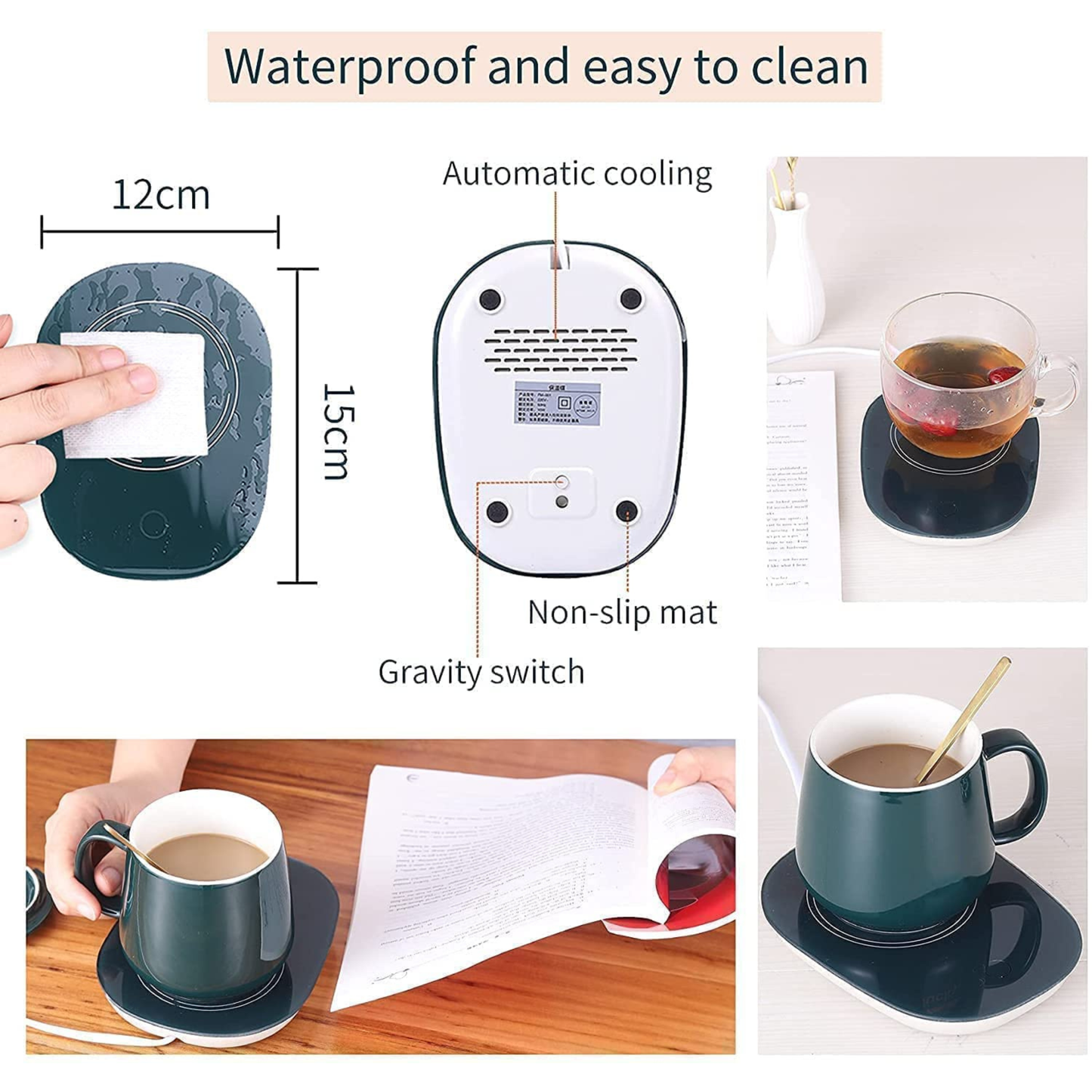 Electric Coffee Warmer Set with Thermostatic Coaster (450 ml)