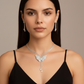 Butterfly Pendant Necklace with Earrings