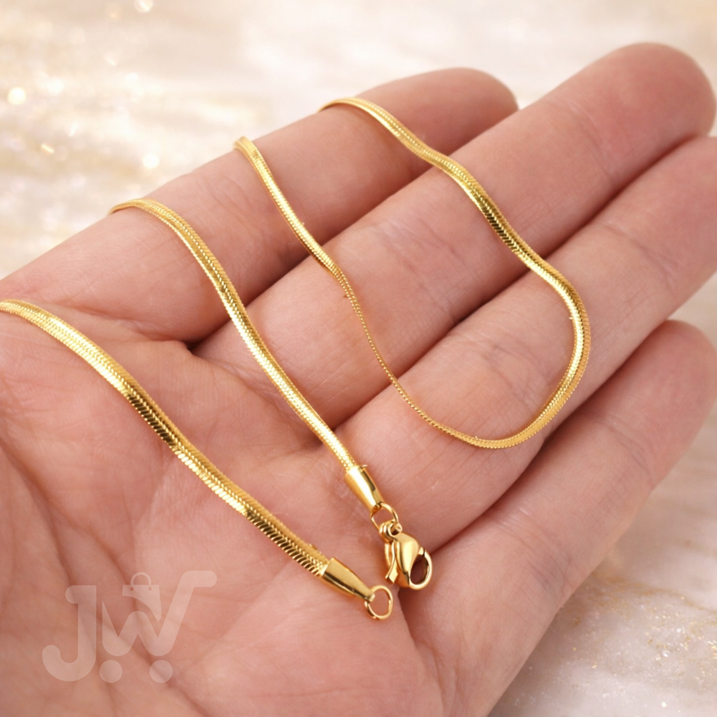 Gold Tone Plated Stainless Steel Chain