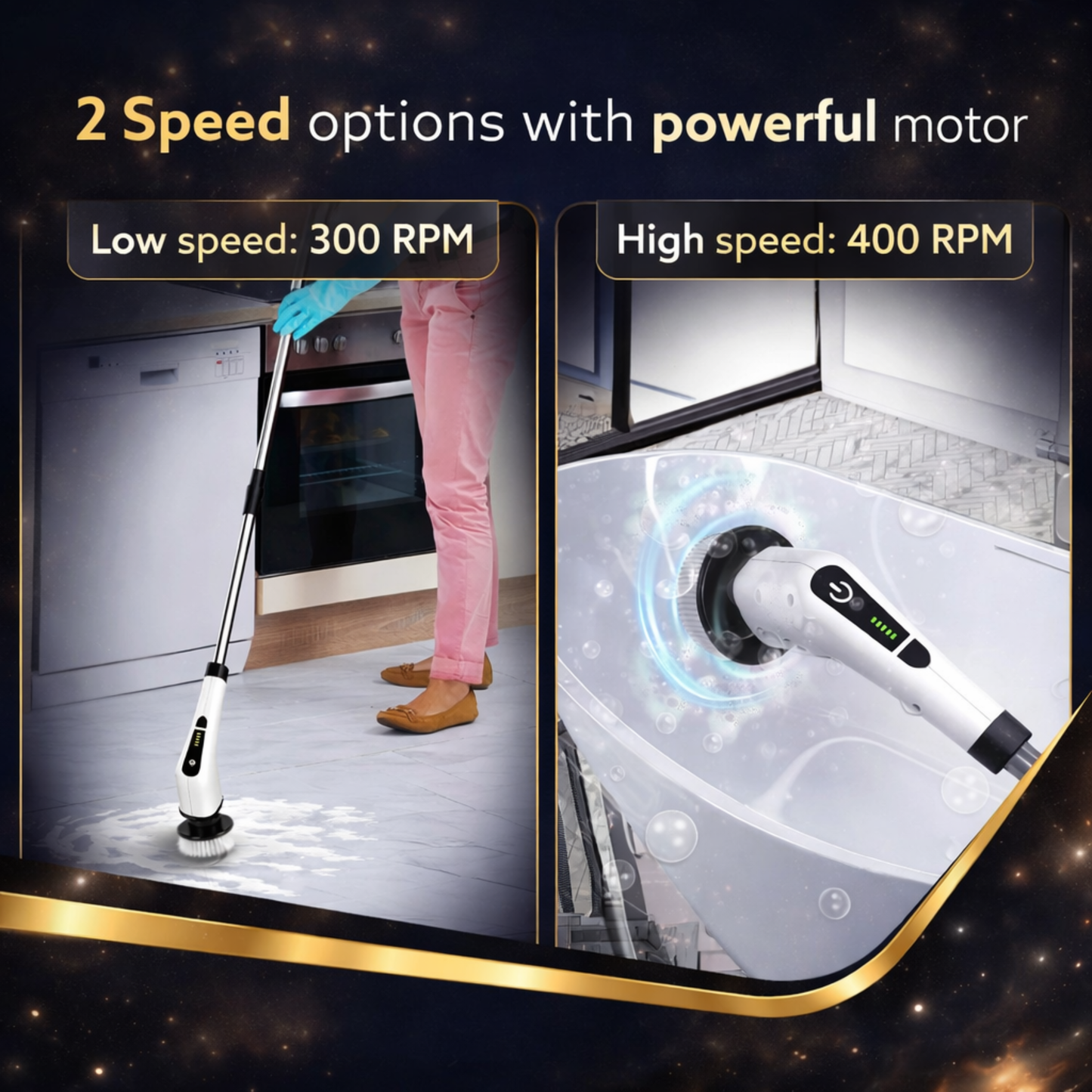 Electric Portable Cordless Spin Scrubber – 9-in-1 Rotating Cleaning Brush for effortless and versatile cleaning