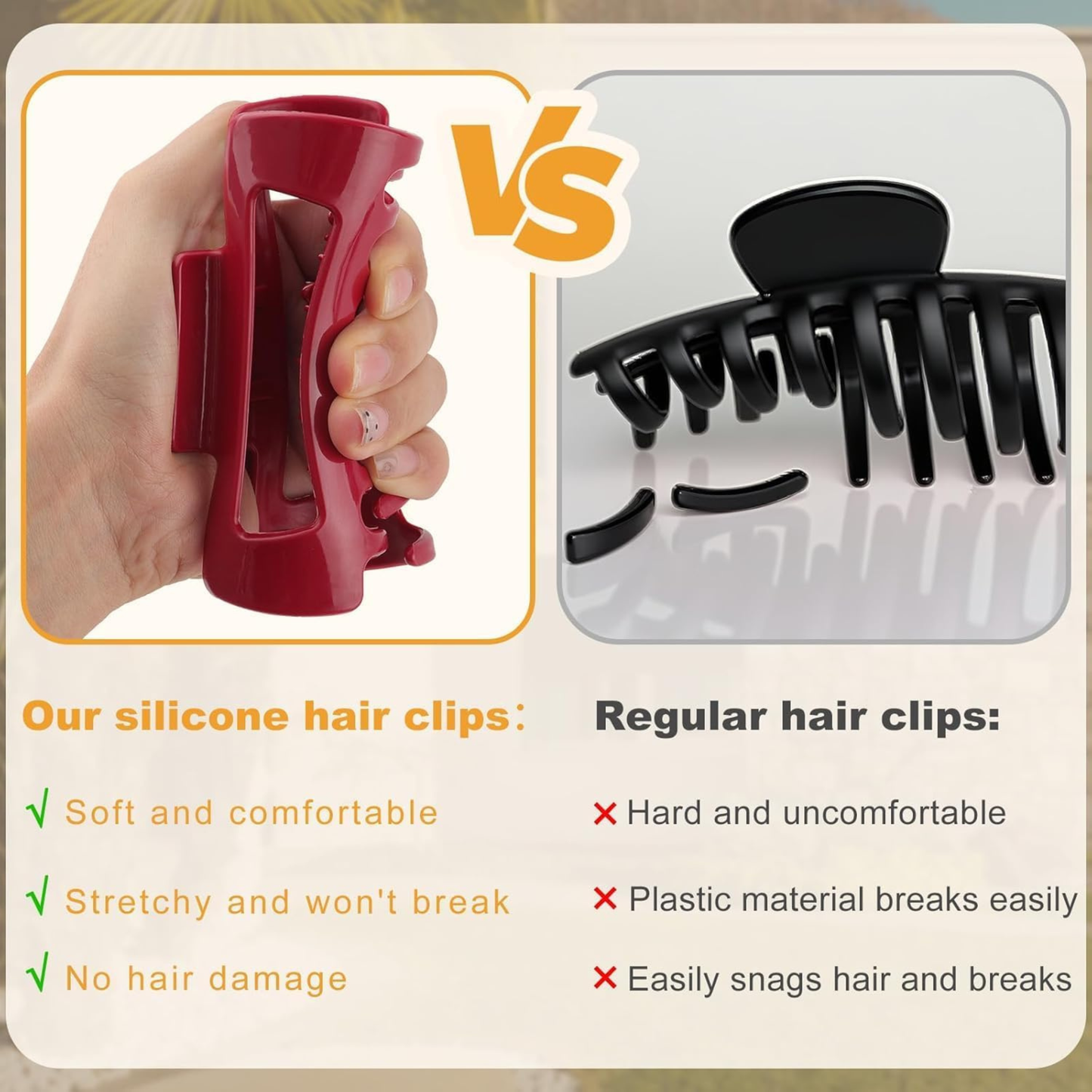 Trendy Women Silicone Hair Claw Clip – Cylinder Shape, Soft & Flexible (Multicolor, Pack of 4)