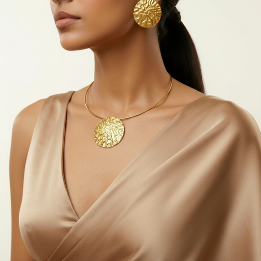 Hammered Designed Jewellery Set