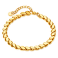 Fashionable Simple High-Grade Choker-Style Gold-Plated Bracelet for Women (Stainless Steel)