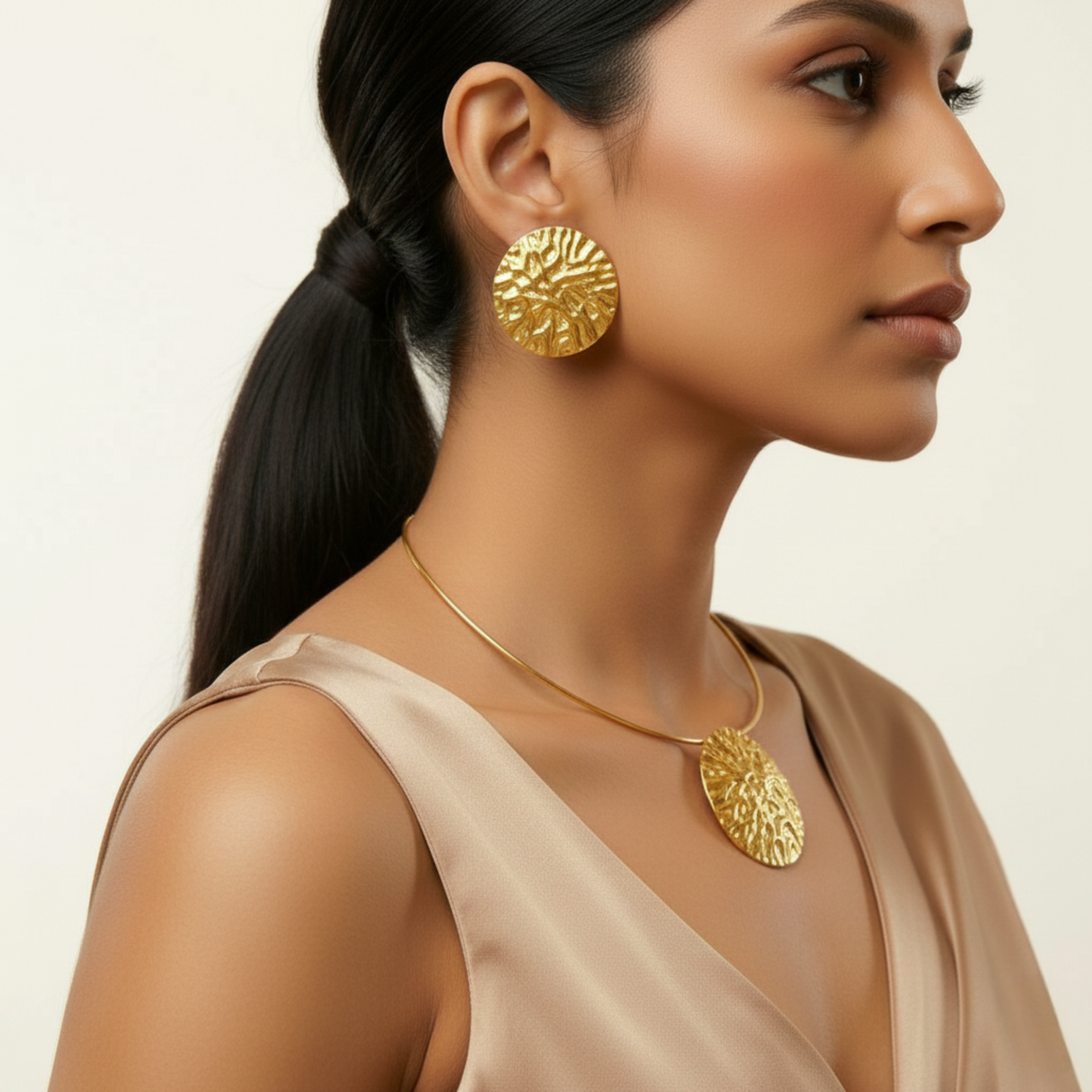 Hammered Designed Jewellery Set