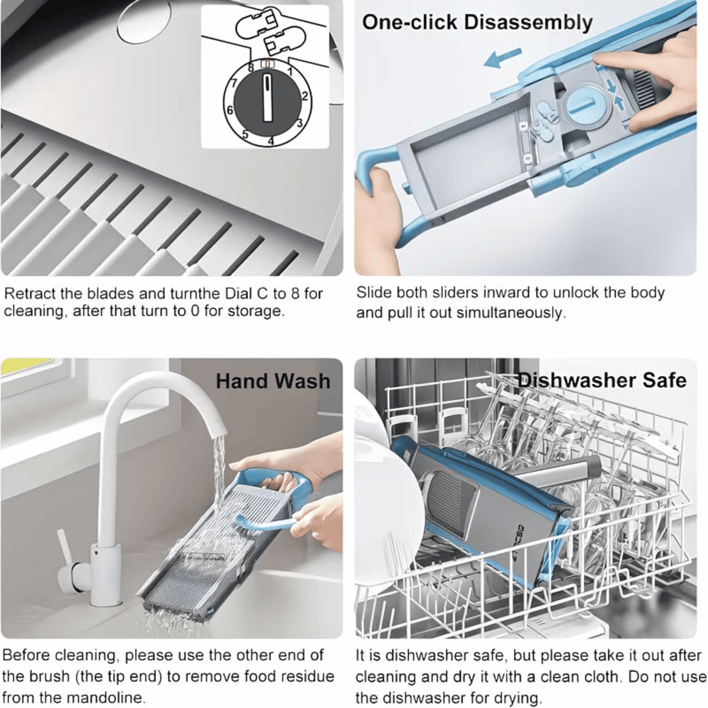 Adjustable Vegetable Slicer & Mandoline – Safe, Compact & Perfect for Meal Prep