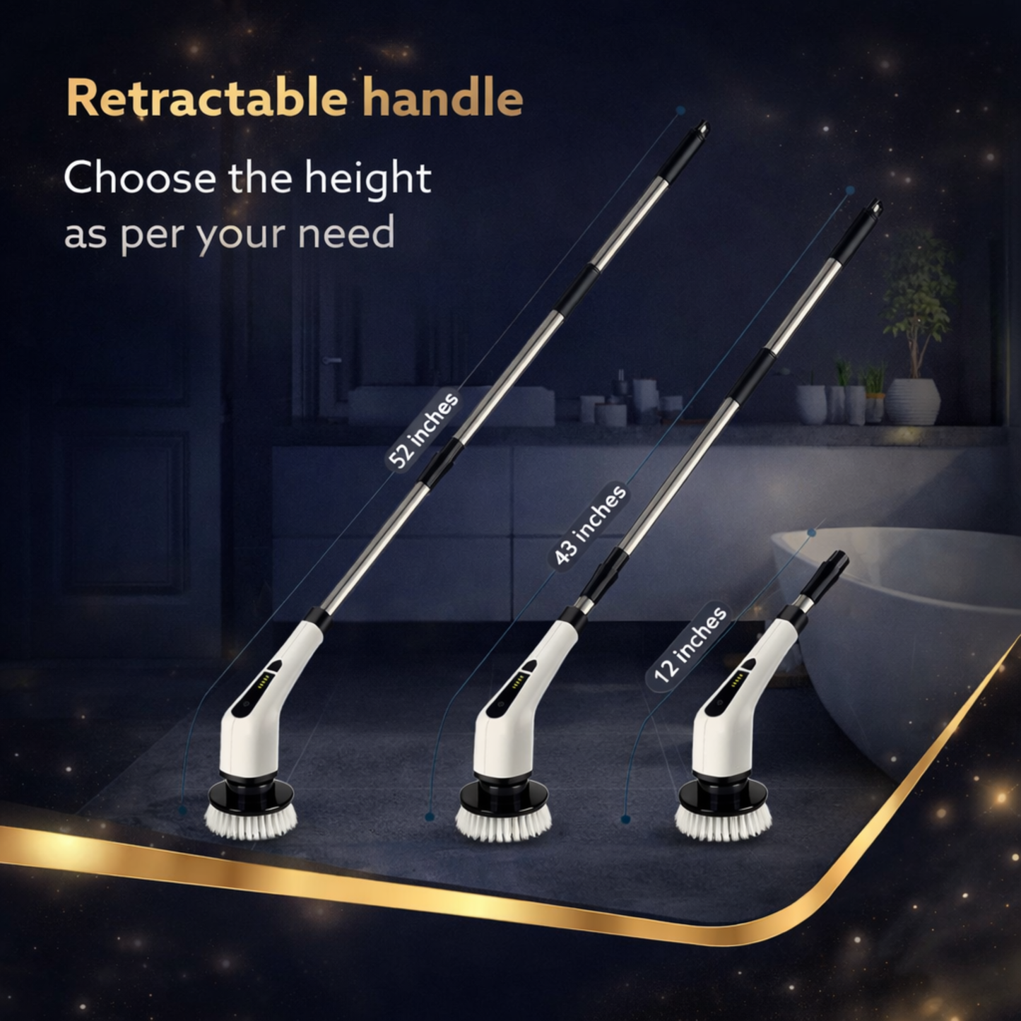 Electric Portable Cordless Spin Scrubber – 9-in-1 Rotating Cleaning Brush for effortless and versatile cleaning