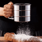 Stainless Steel Double Layer Flour Sifter with Hand Press Design