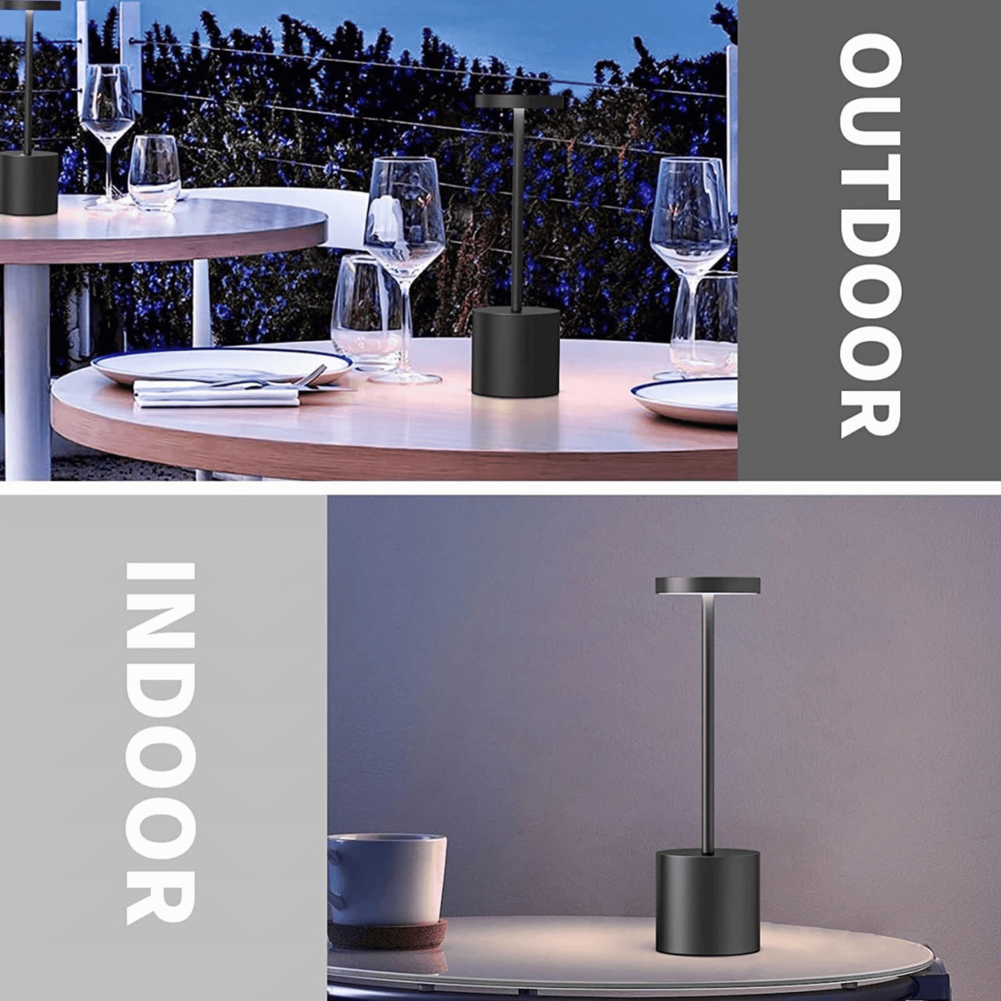 Cordless Rechargeable LED Table Lamp – Touch Control Dimmable Desk Light