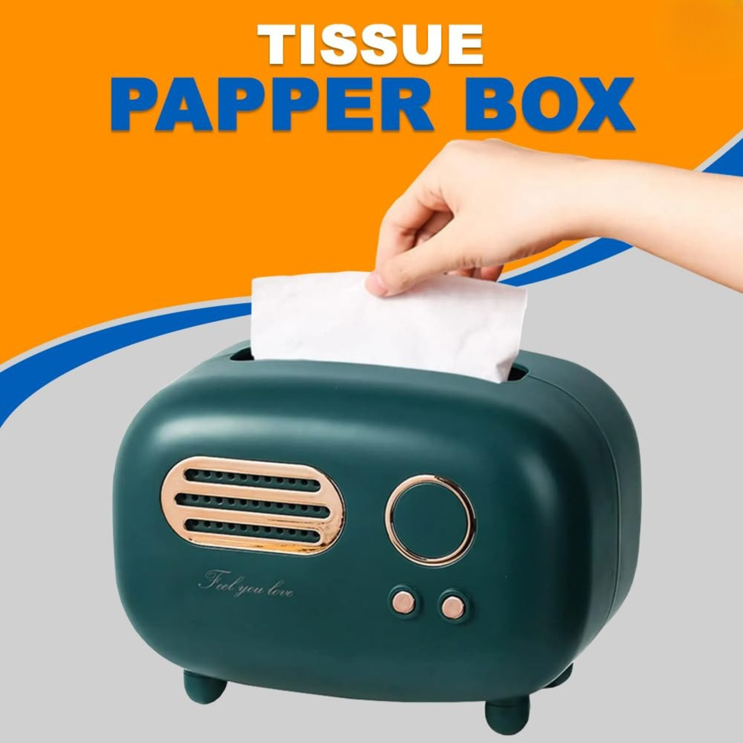 Vintage Radio Box Tissue Holder