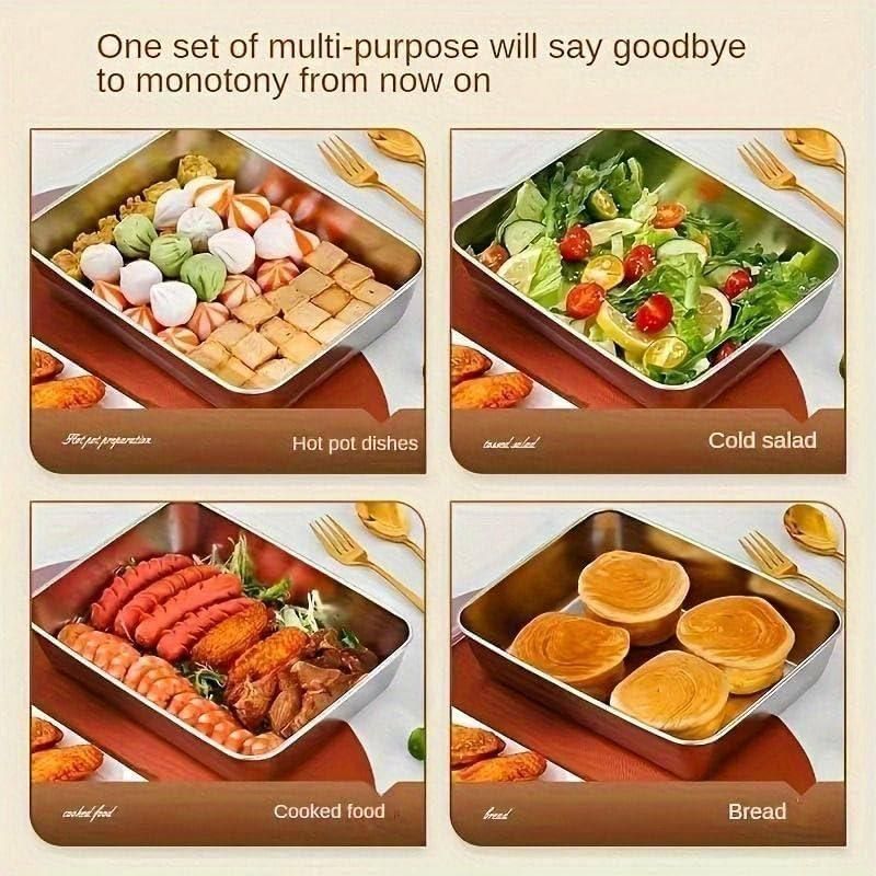 Non-Stick Baking Pan & Food Storage Box with Cover (Pack of 2)