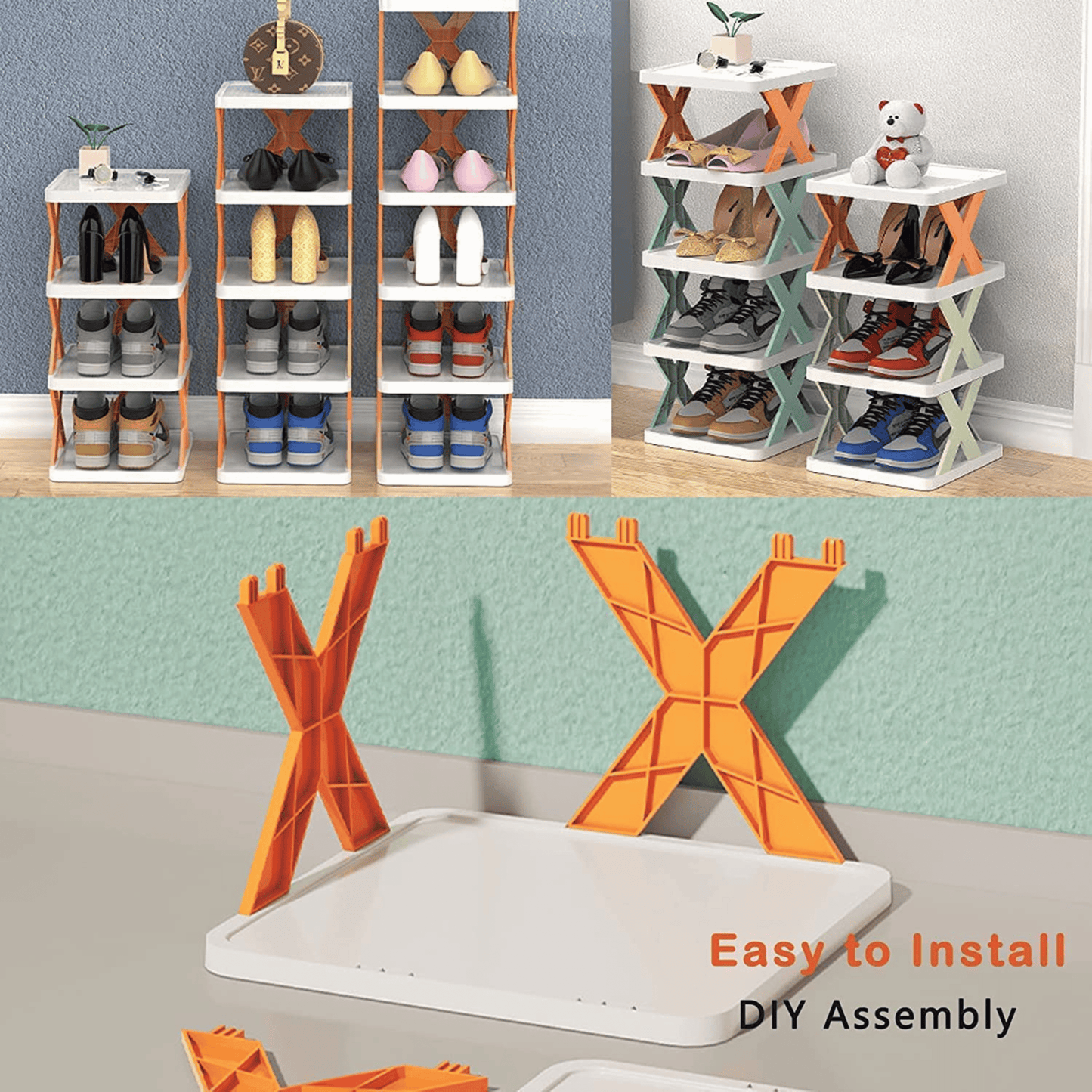 SpaceSaver 6-Layer Shoe Rack – Multi-Tier Organizer with DIY Assembly