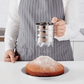 Stainless Steel Double Layer Flour Sifter with Hand Press Design
