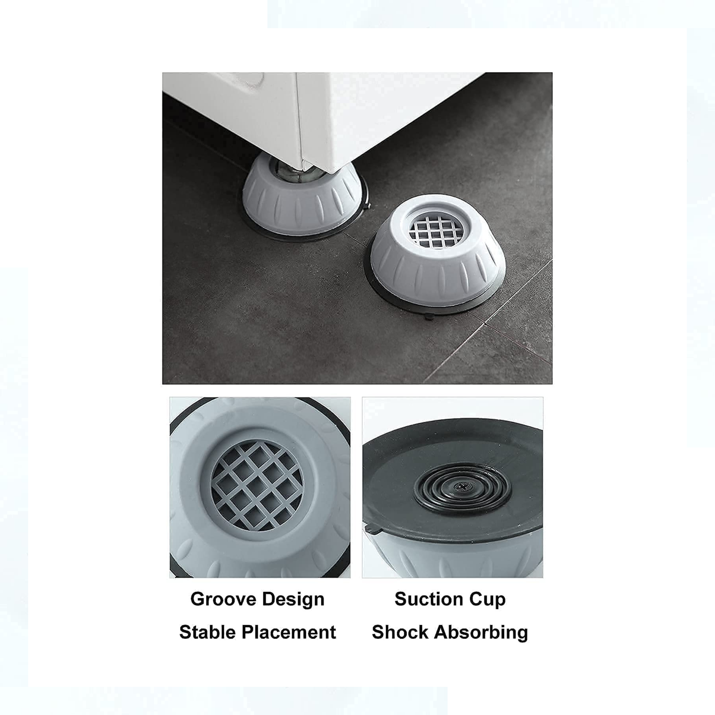 Anti-Vibration Pads for Washing Machine & Appliances (Set of 4)