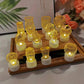 Golden Net LED Tealight Candle Lanterns Star 6 pcs