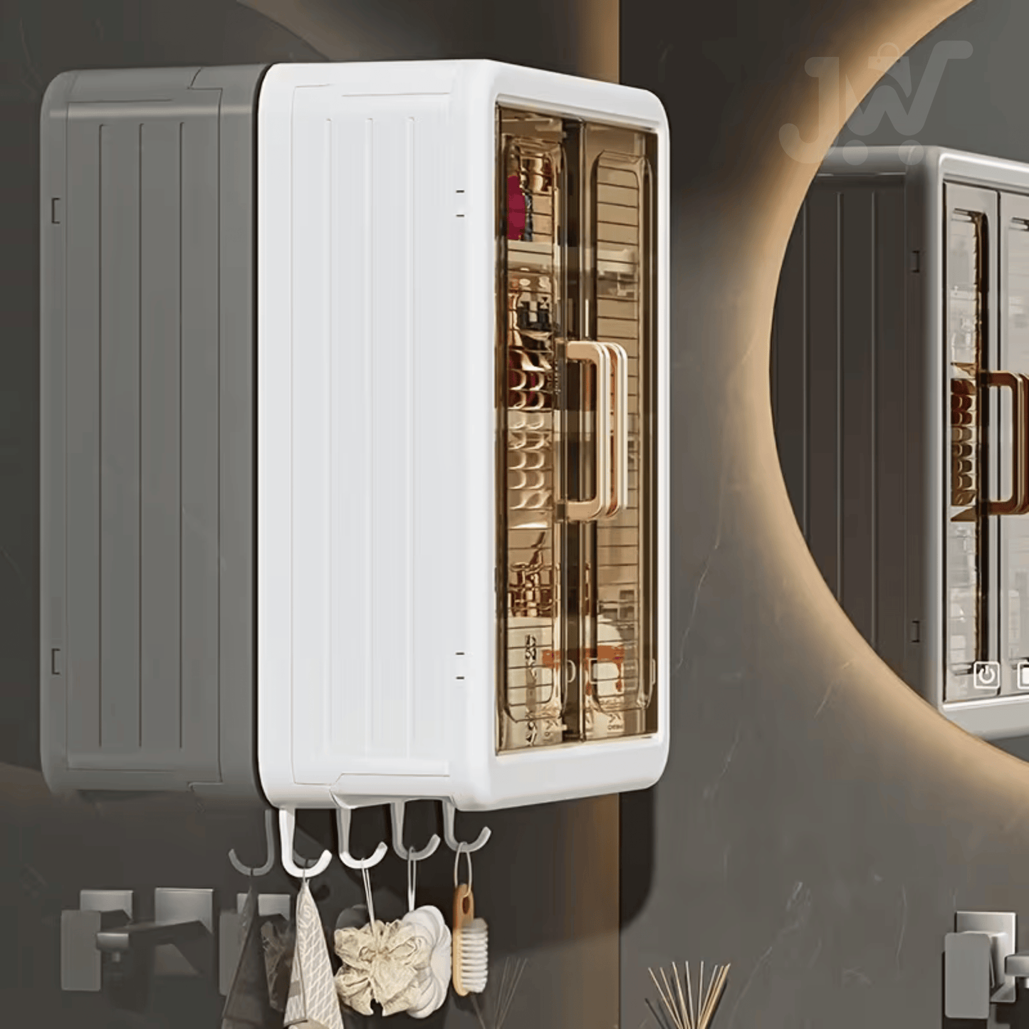 Minimalist Wall-Mounted Bathroom Storage Box – No Drill Waterproof Organizer Shelf