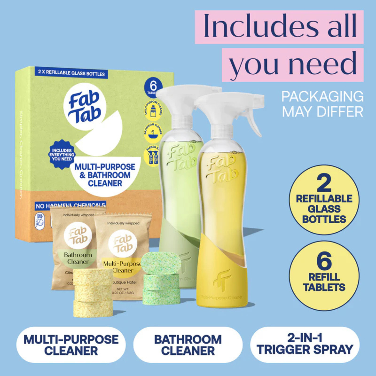 Multi-Purpose Tablet & Bathroom Cleaner Combo Starter Kit