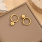 Small Heart Hoop Earrings – Gold Plated Stainless Steel